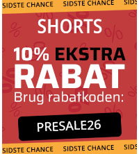 Spar 50% + 10% ekstra på shorts