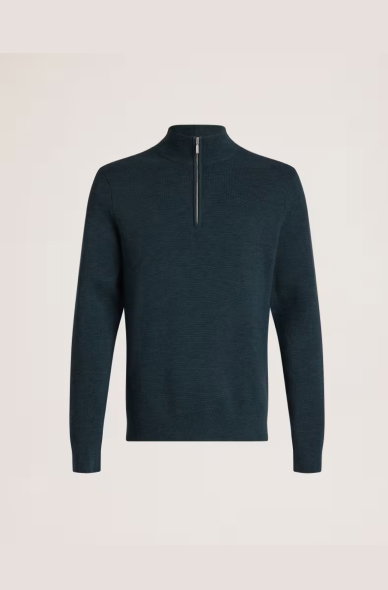 Franklin Quarter Zip Wool Knit Polo