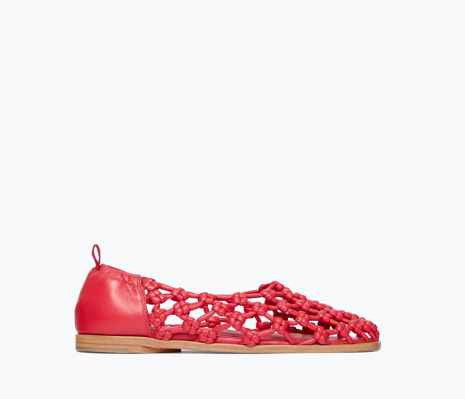Image of SALLY WOVEN LEATHER FLAT