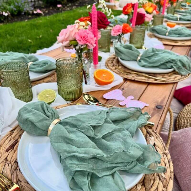 Sage Chiffon Table