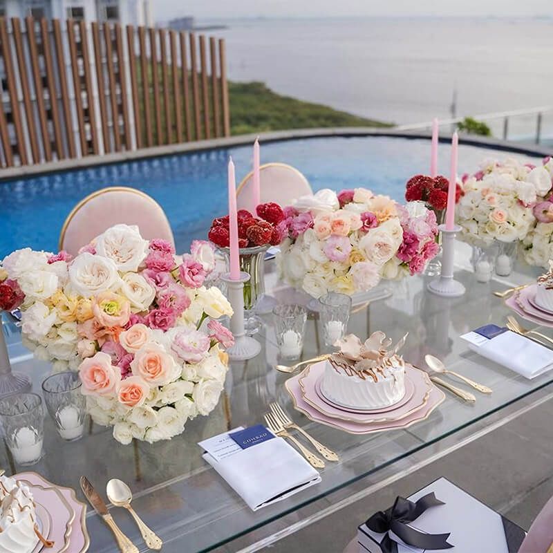 Blush Poolside Roses