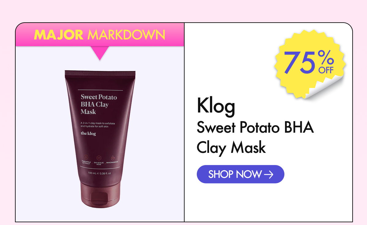 75% off Klog Sweet Potato BHA Clay Mask