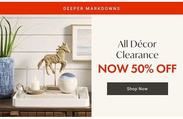 All Decor Clearance - NOW 50% OFF - Shop Now
