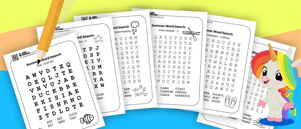 Printable Summer Word Searches