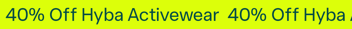 40% off Hyba activewear