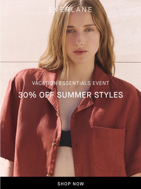 30% Off Warm-Weather Staples