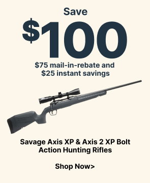 Save $100 on Savage Axis XP & Axis 2 XP Bolt Action Rifles
