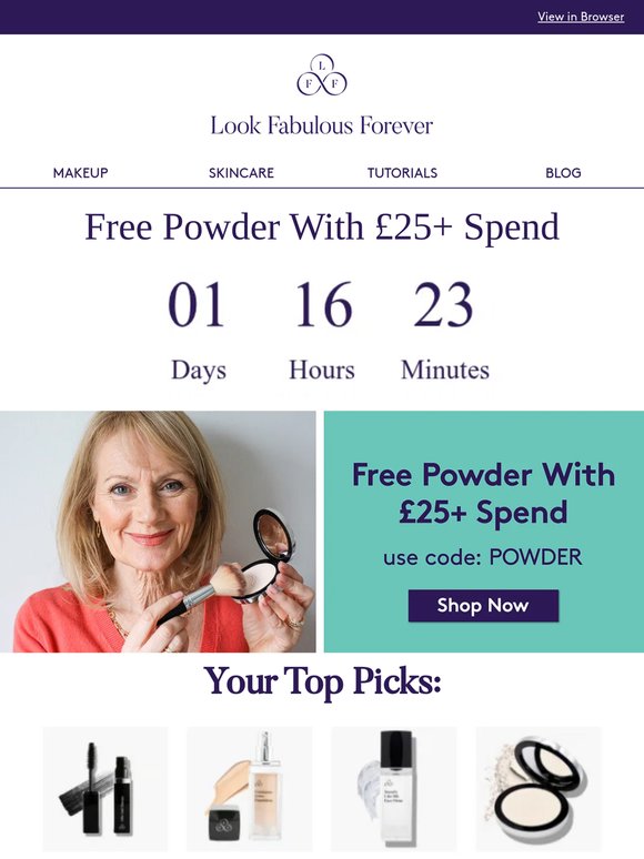 Final Hours: Free Powder With £25+ Spend
