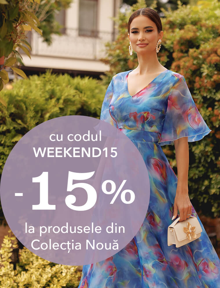 -15% la produsele din Colectia Noua cu codul WEEKEND15