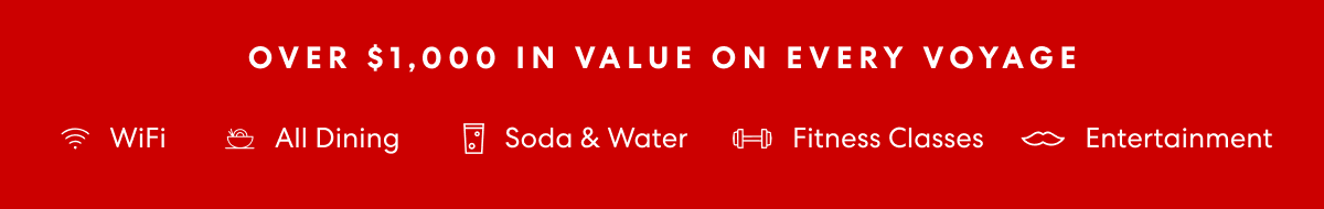 Over $1,000 in value on every voyage