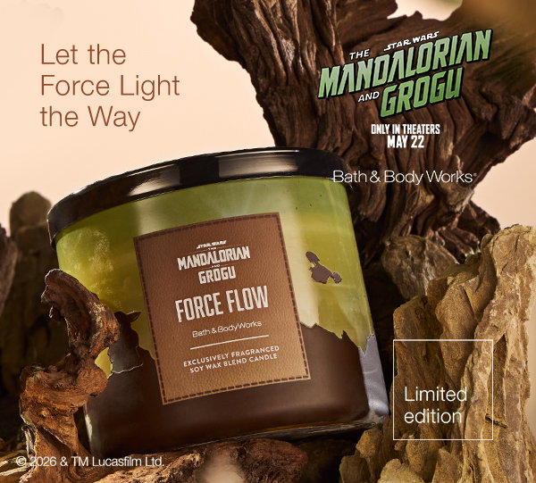 The Mandalorian and Grogu Star Wars x Bath & Body Works. Let the force light the way