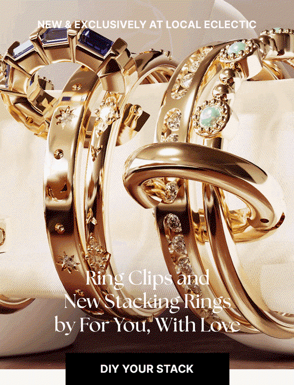 new ring clips are here!  enjoy 14k gold plated ring clips to build your perfect stacking collection