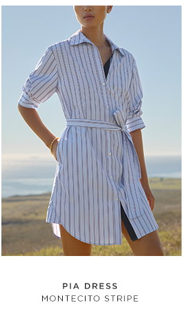 Pia Dress in Montecito Stripe