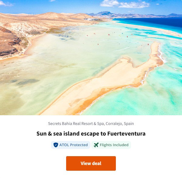 Sun & sea island escape to Fuerteventura
