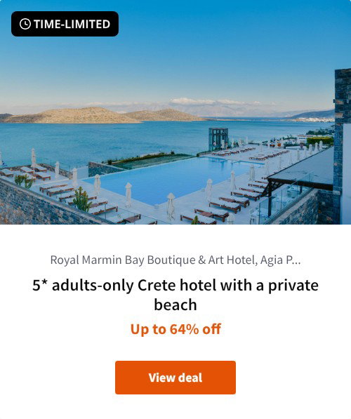 5* adults-only Crete hotel with a private beach