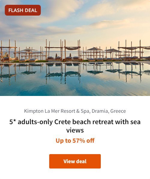 5* adults-only Crete beach retreat with sea views