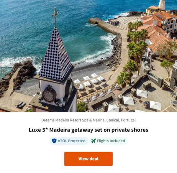 Luxe 5* Madeira getaway set on private shores