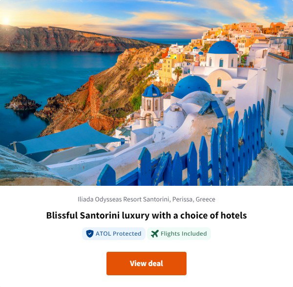 Blissful Santorini luxury with a choice of hotels