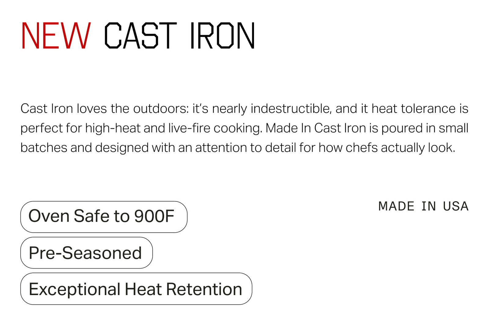 New | Cast Iron