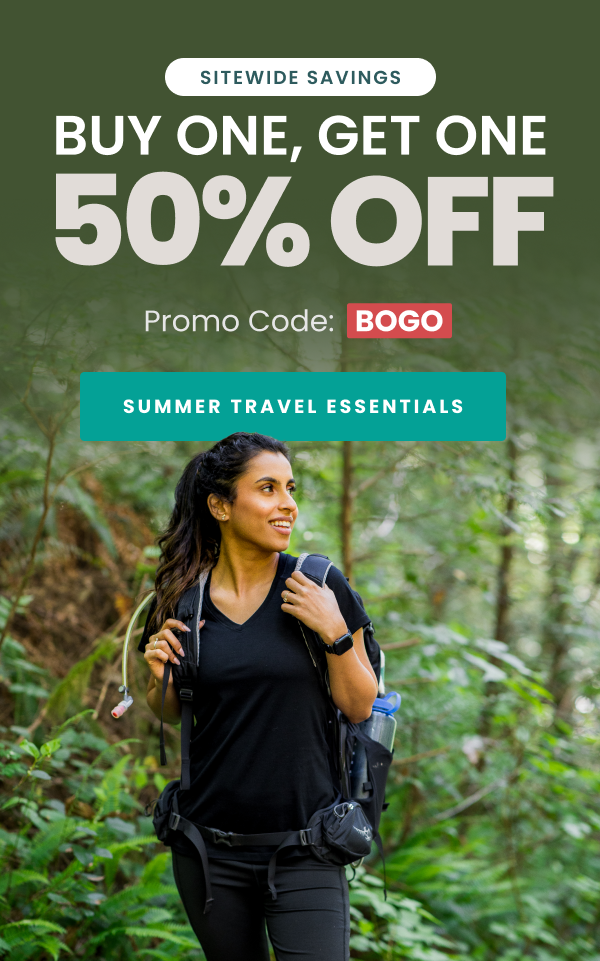 50% OFF Buy One, Get One Promo Code:  BOGO SUMMER TRAVEL ESSENTIALS