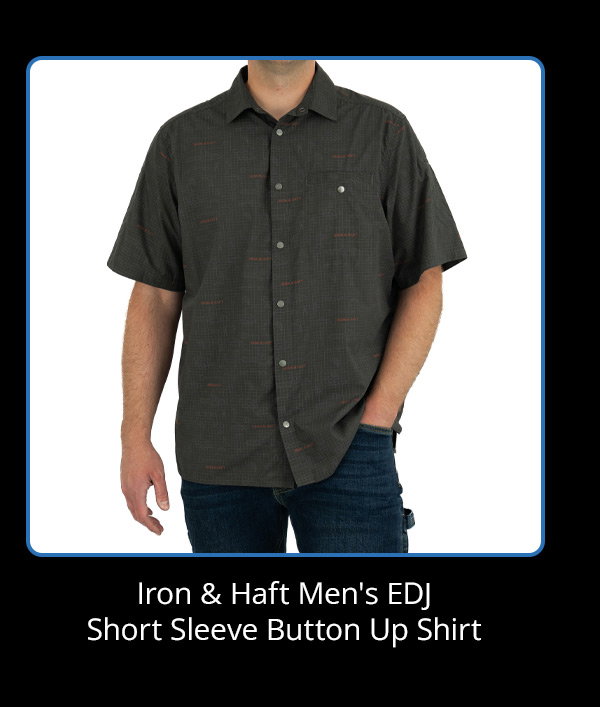 Iron & Haft Men's EDJ Short Sleeve Button Up Shirt