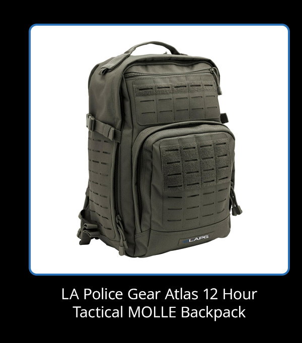 LA Police Gear Atlas 12 Hour Tactical MOLLE Backpack