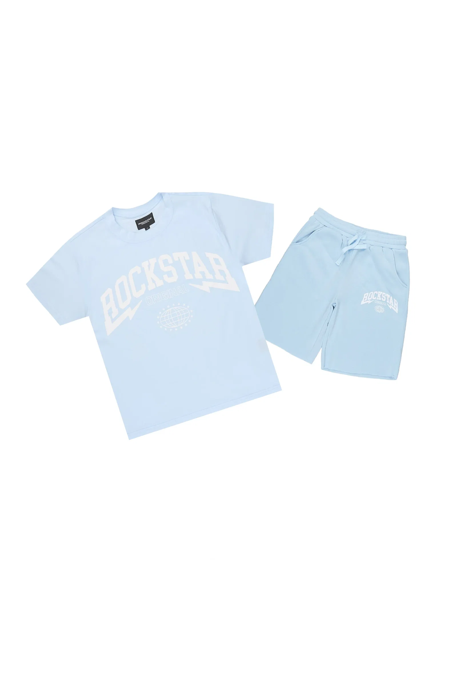 Image of Boys Stori Baby Blue T-Shirt Short Set