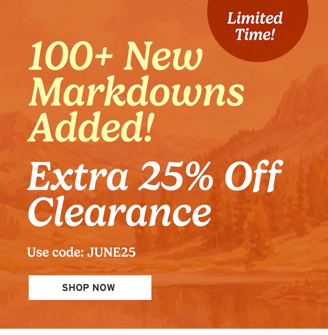 Extra 25% Off Clearance