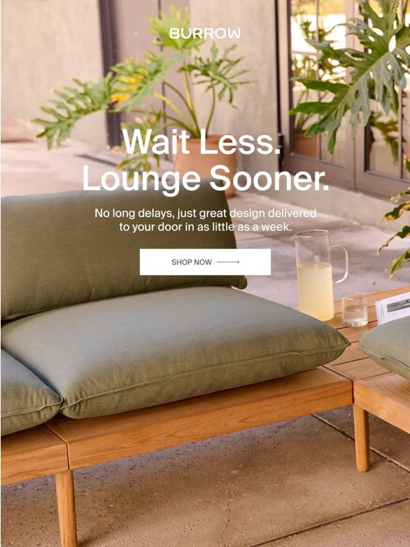 Your new sofa could arrive this week