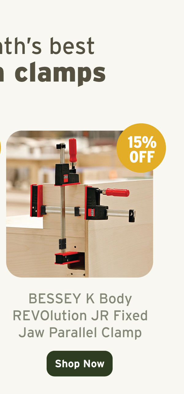 Bessey K Body REVOlution JR Fixed Jaw Parallel Clamp