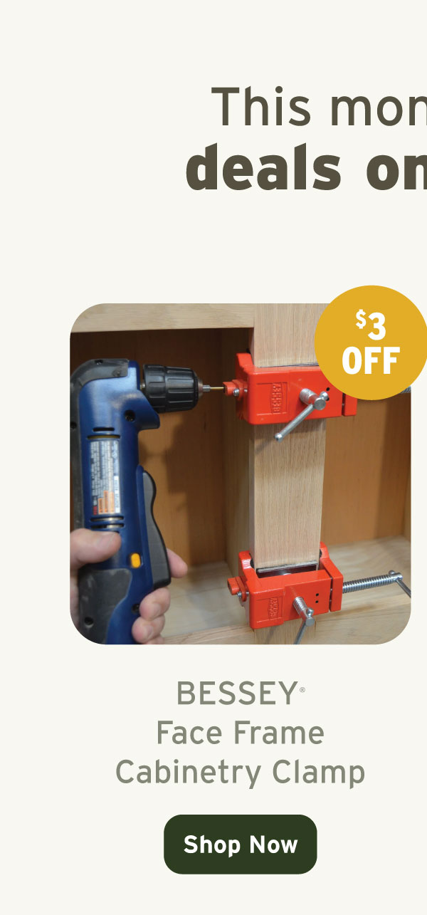 Bessey Face Frame Cabinetry Clamp