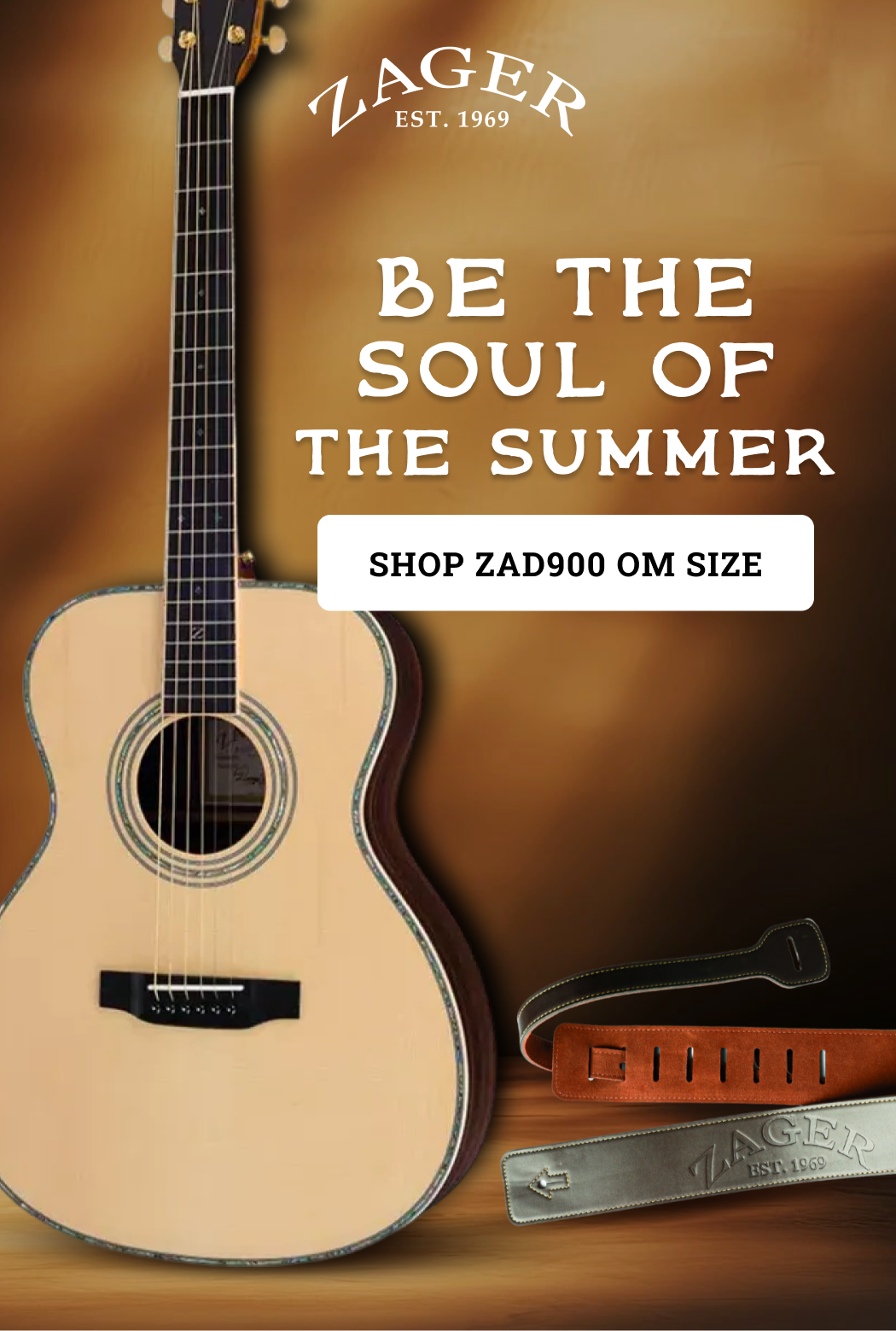 ZAD900 Solid Spruce/Rosewood Acoustic Pro Series Smaller “OM” Size