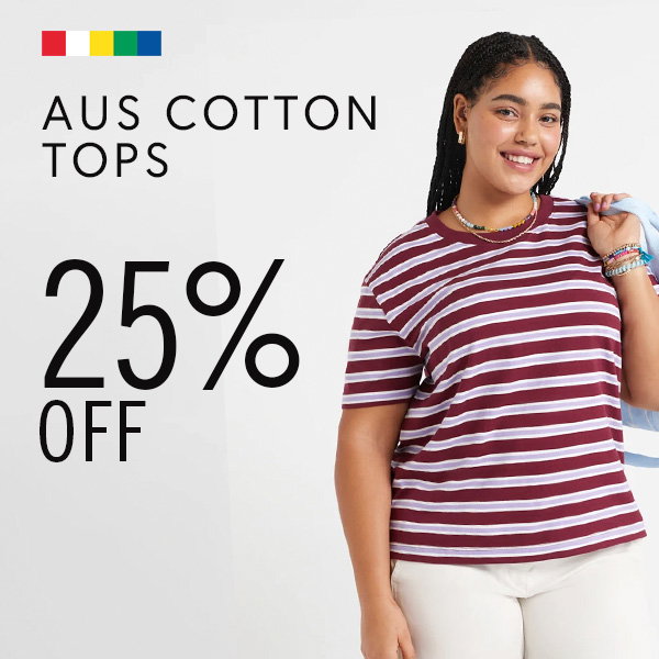 25% Off Australian Cotton Basic Tops