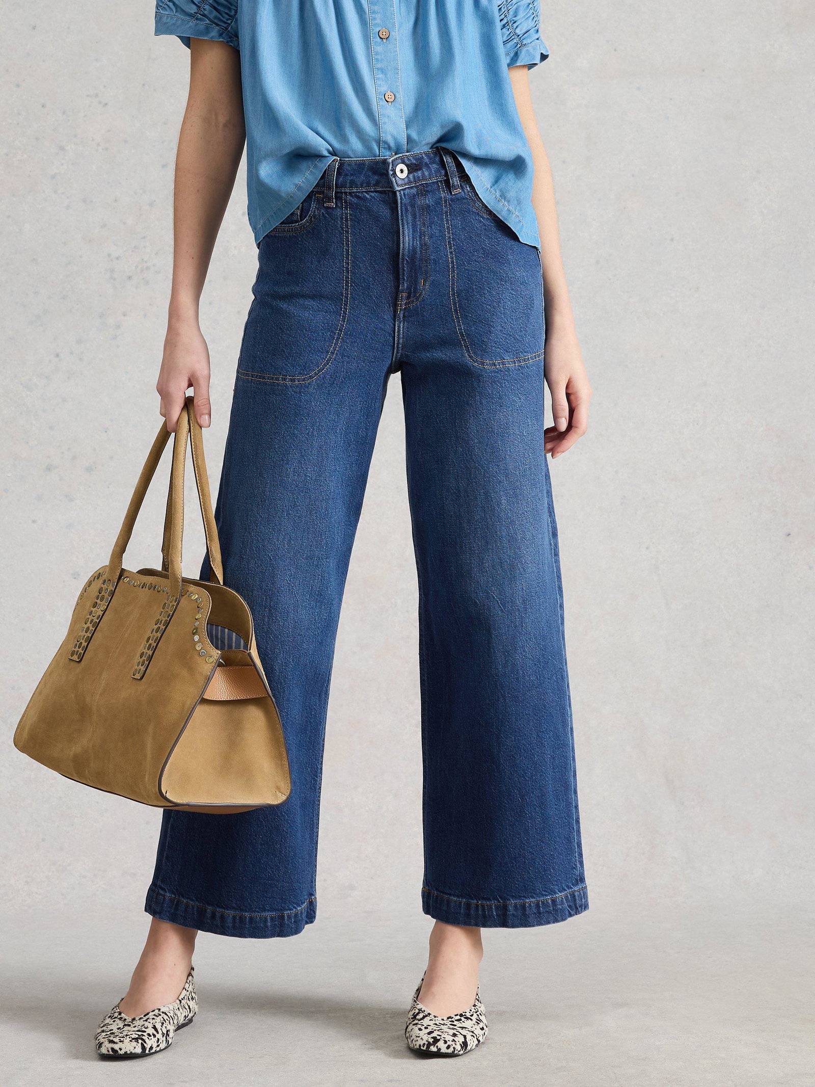 Shop Tia Wide Leg Crop Jean