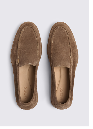 Dark Camel Lewisham Relaxed Suede Loafers