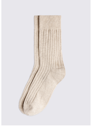 Oatmeal Melange Socks