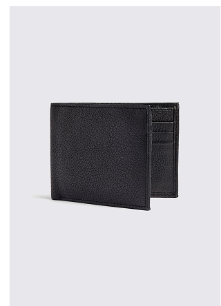 Black Grained Leather Wallet