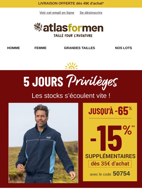 On vous offre -15% Supplémentaires