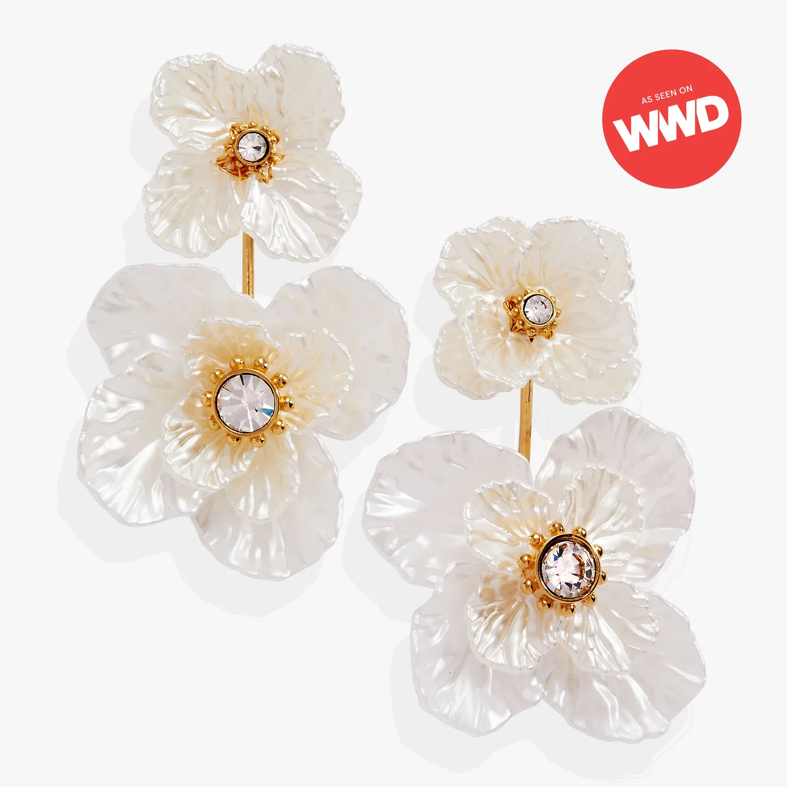 Image of New York Botanical Garden® 2-in-1 Poppy Statement Earrings