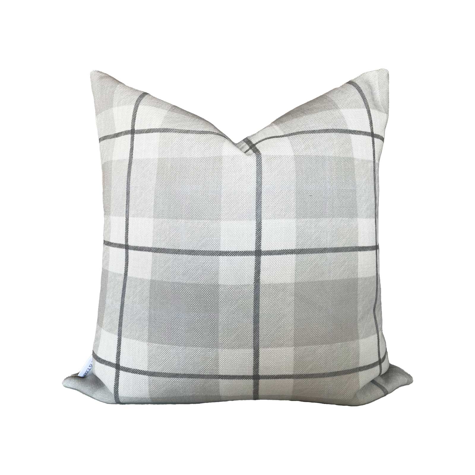 Image of Camden Plaid Pillow in Grey