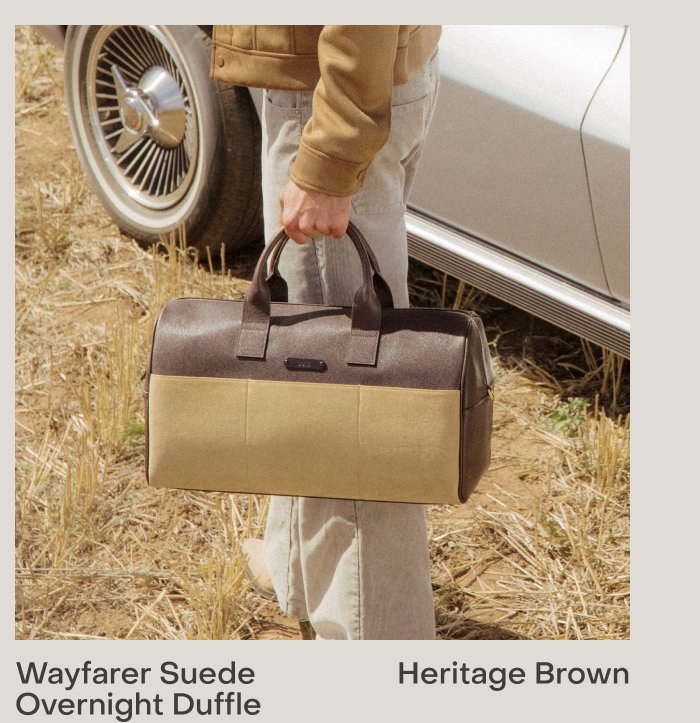 Wayfarer Suede Overnight Duffle 