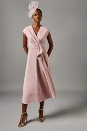 Belted Crepe Dress