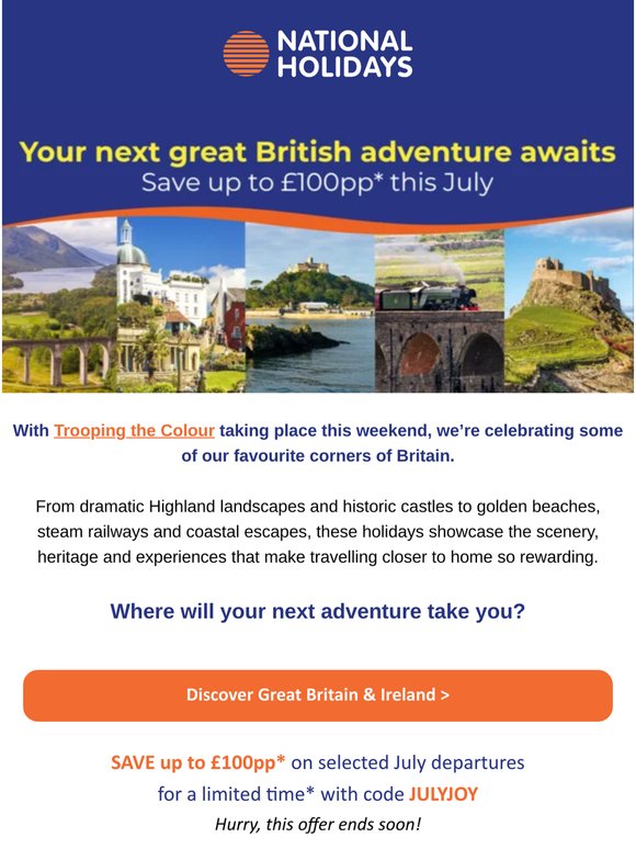 Great British breaks, even better savings