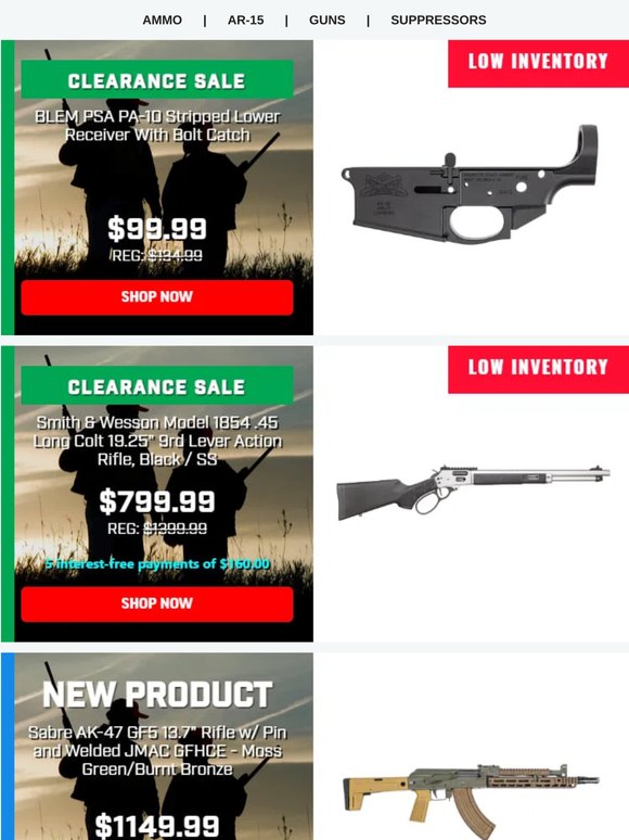 Weekend Deals on BLEM PA10 Lowers, Sabre GF5s, PMAGs, & More!