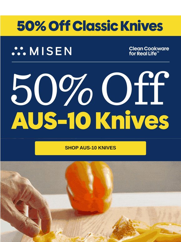 Grab Select Knives at 50% Off