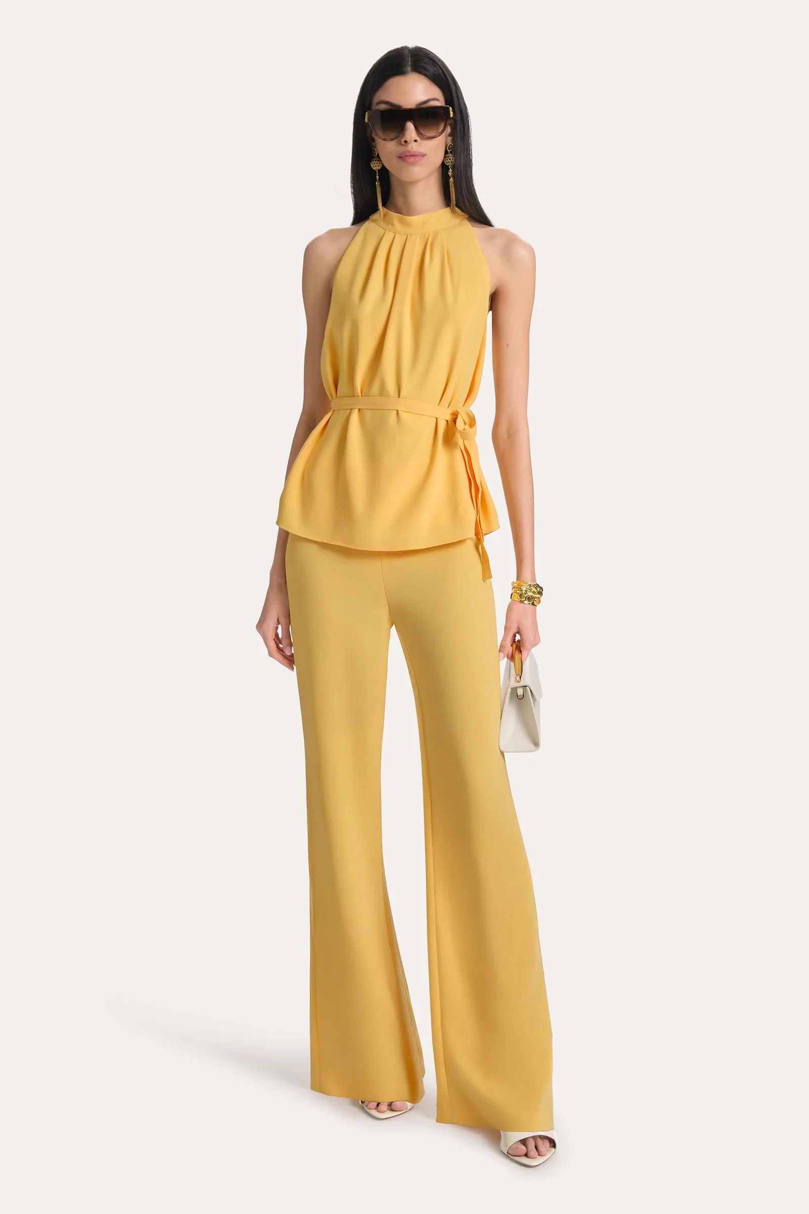 Image of Olivia Fluid Crepe Slim Pant