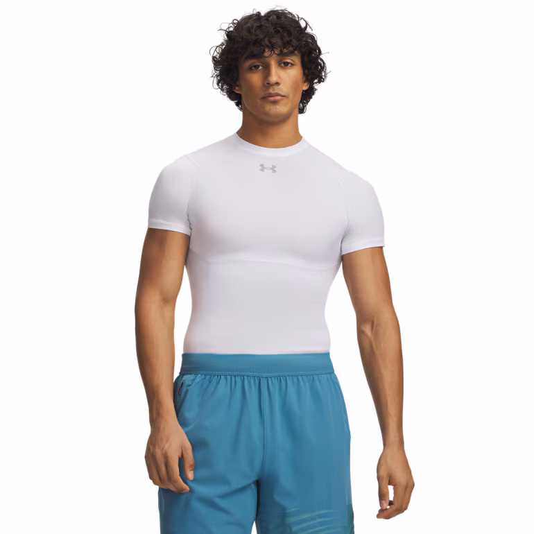 Męska koszulka treningowa Under Armour UA HeatGear Elite Comp SS - biała