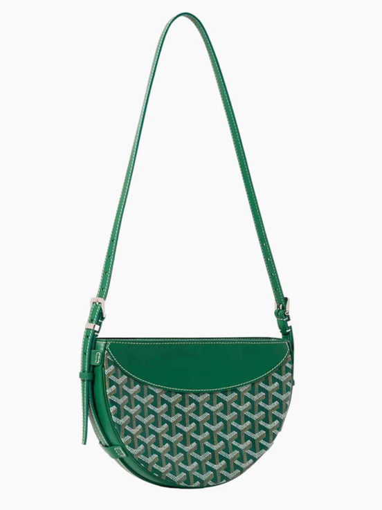 Urban Travel Half Moon PVC Shoulder Crossbody - Green / One Size