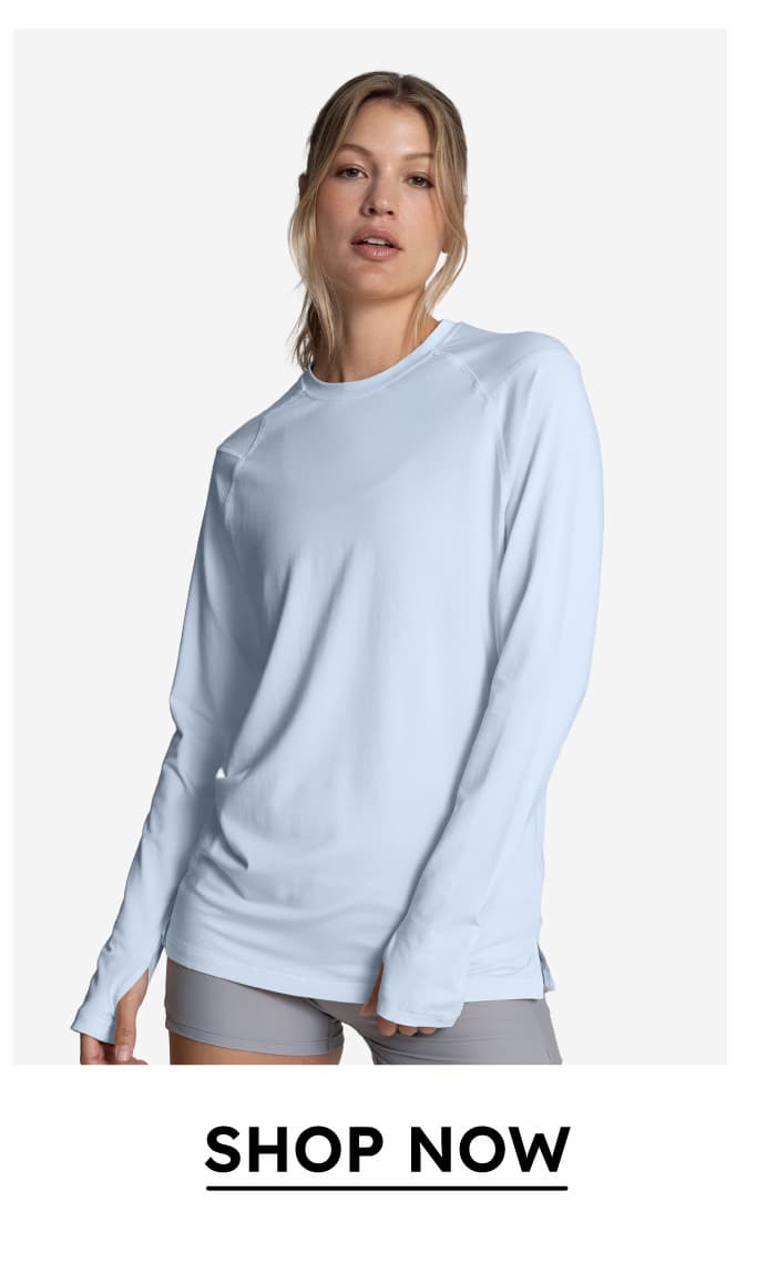 Women's UPF 20+ Bamboo Sun Shirt in River Mist
