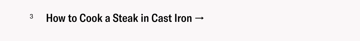Cast Iron Steak